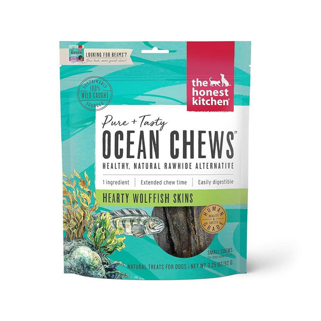 The Honest Kitchen Ocean Chews™ Hearty Wolffish Skins Dog Treats, 3.25 oz (Beams™)