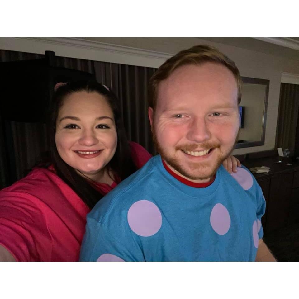 Halloween 2021; Wrigleyville Bar Crawl! We went as Boo and Sully from Monster's Inc.