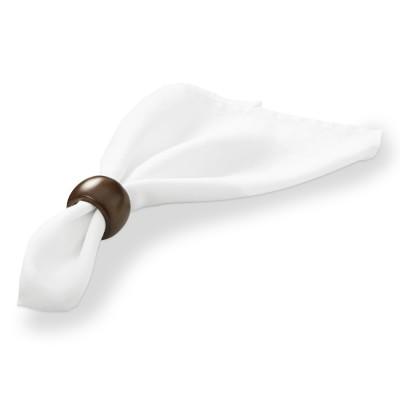 Dark Wood Napkin Rings, Set of 4