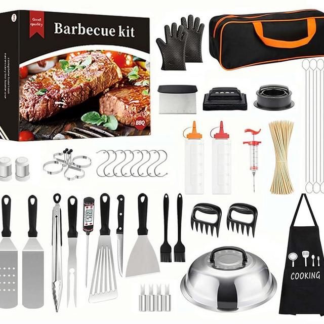 MURRI&MURRDI 149 Pcs Griddle Grill Tools Set, Stainless Steel Griddle Accessories Kit for Blackstone and Camp Chef, BBQ Grill Barbecue Tool Set with Carry Bag Barbecue Accessories Gifts for Men