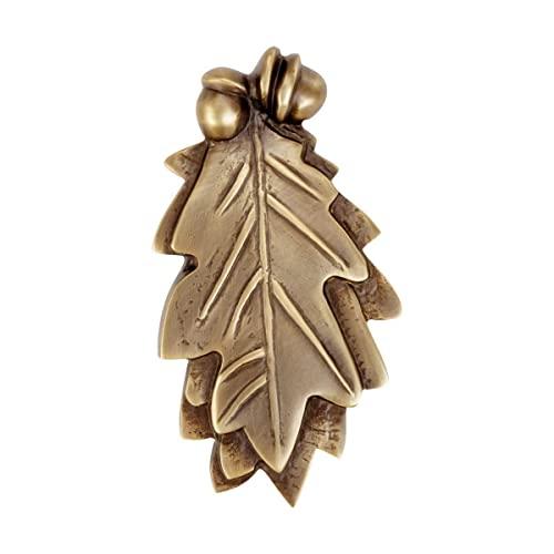 Renovator's Supply Antique Brass Oak Leaf 6 Inch H X 3 Inch W Door Knocker