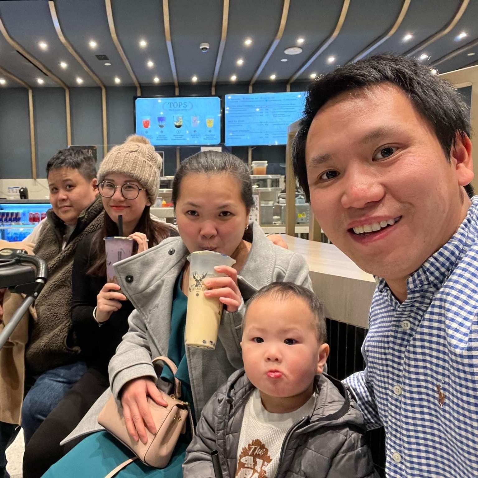 Ngoc and Long with Ngoc's cousins.