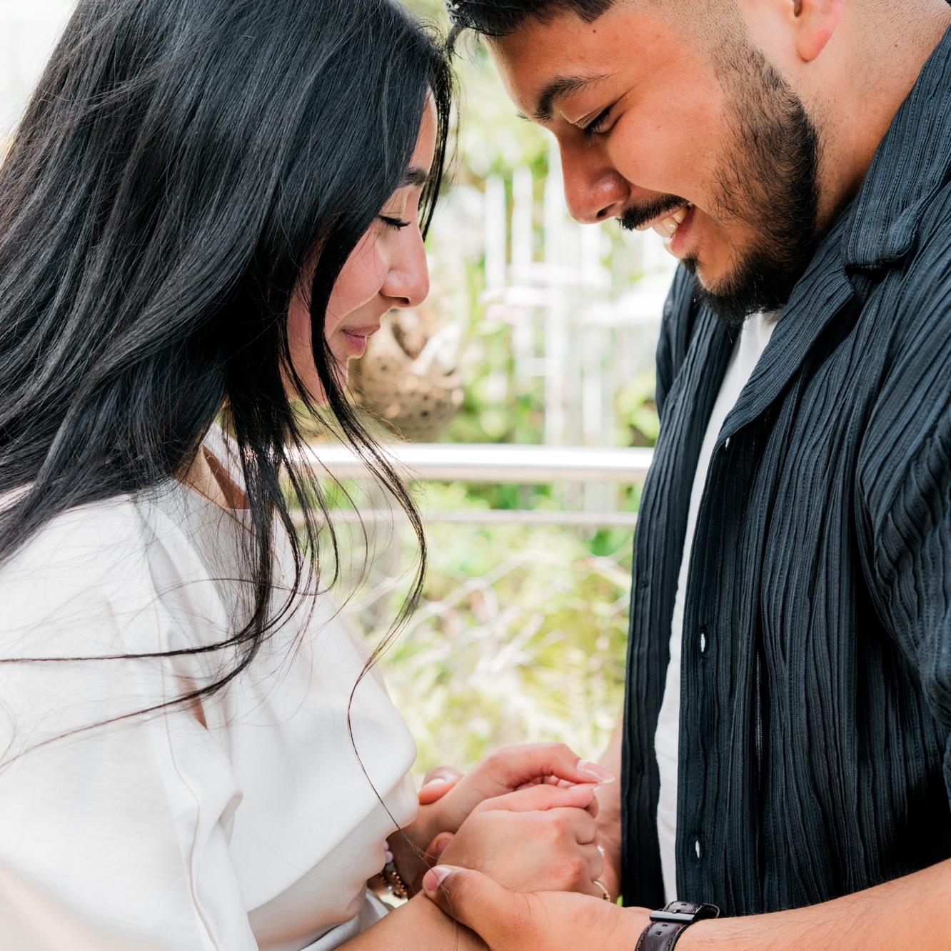 We just knew after one of the most special moments for us as a couple we had to pray, thank the Lord and invite I’m into this new journey. Without him we are nothing.