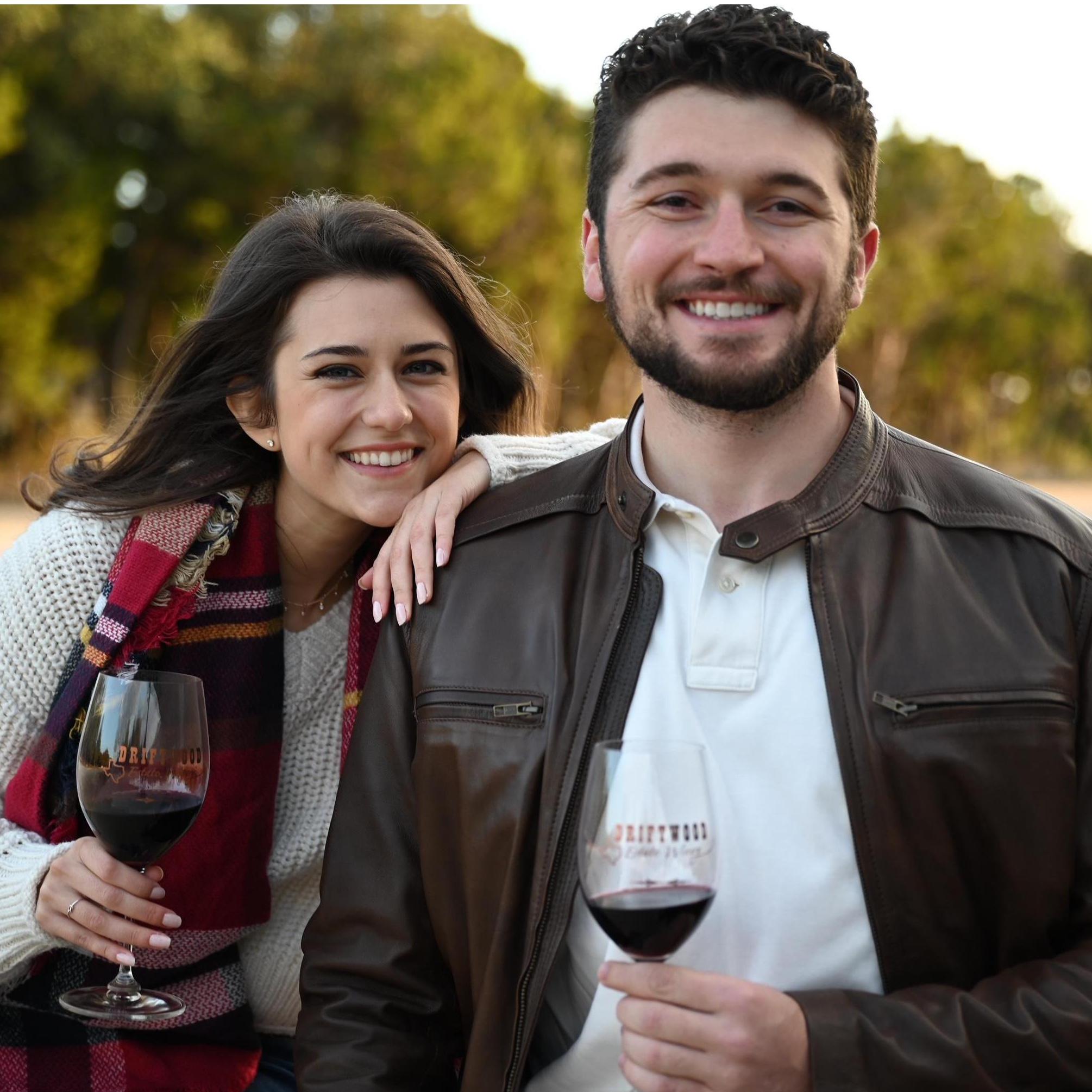 We got engaged at Driftwood Estates Winery on November 22, 2019
