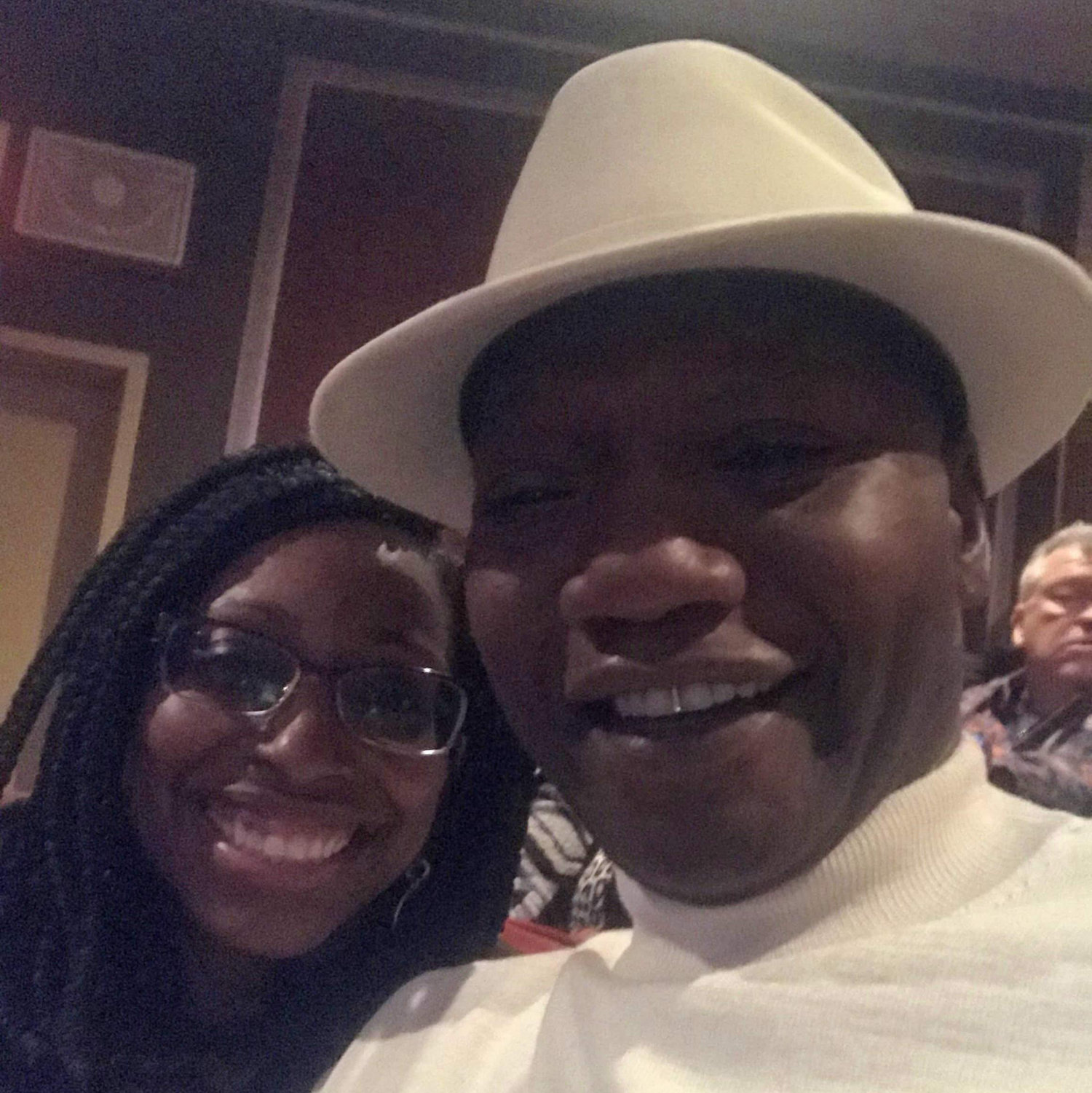 At a Broadway show