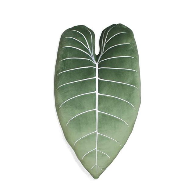 Philodendron Melanochrysum Moody Green - Leaf Throw Pillow, Decorative, Bed, Flower, Decorative, Cute Pillow Great for Plant Lovers, Green Thumb Friends and Family, Accent + Decor Pillow