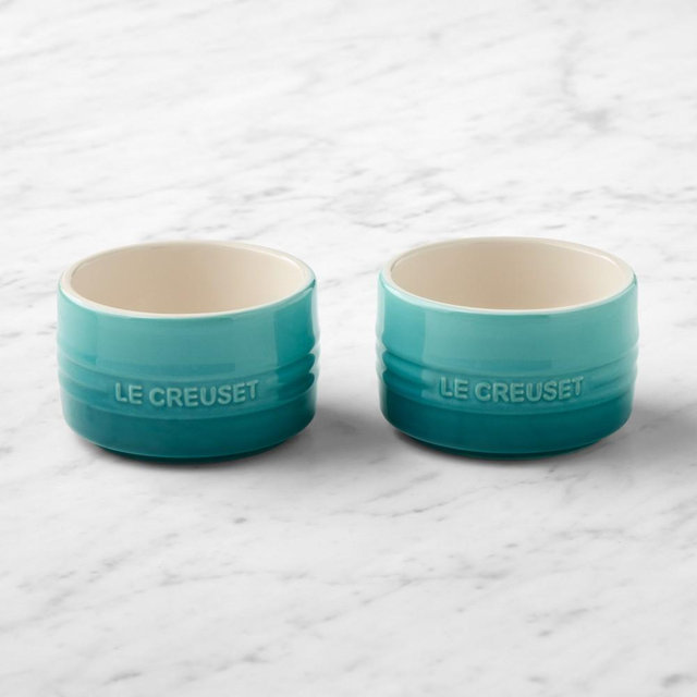 Le Creuset Stoneware Round Straight Wall Ramekin, Set of 2, Riviera