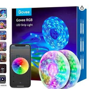 Govee Smart LED Strip Lights, 65.6ft WiFi LED Strip Lighting, Work with Alexa and Google Home, DIY Mode and Music Sync RGB LED Lights for Home Decor, 2 Rolls of 32.8ft (No Remote Control)