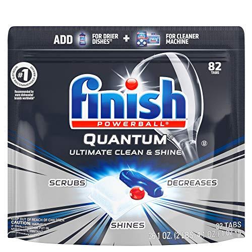 Finish - Quantum - 82 Count - Dishwasher Detergent - Powerball - Ultimate Clean & Shine - Dishwashing Tablets - Dish Tabs, Pack of 1