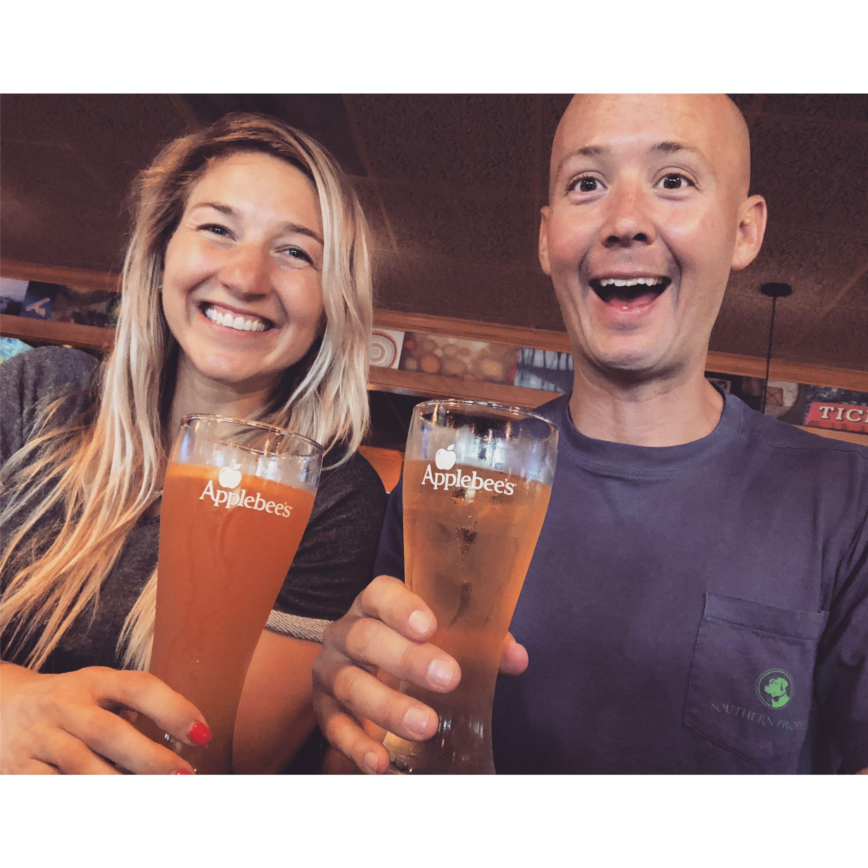 Applebees: Dan's favorite restaurant to get obscenely large beers