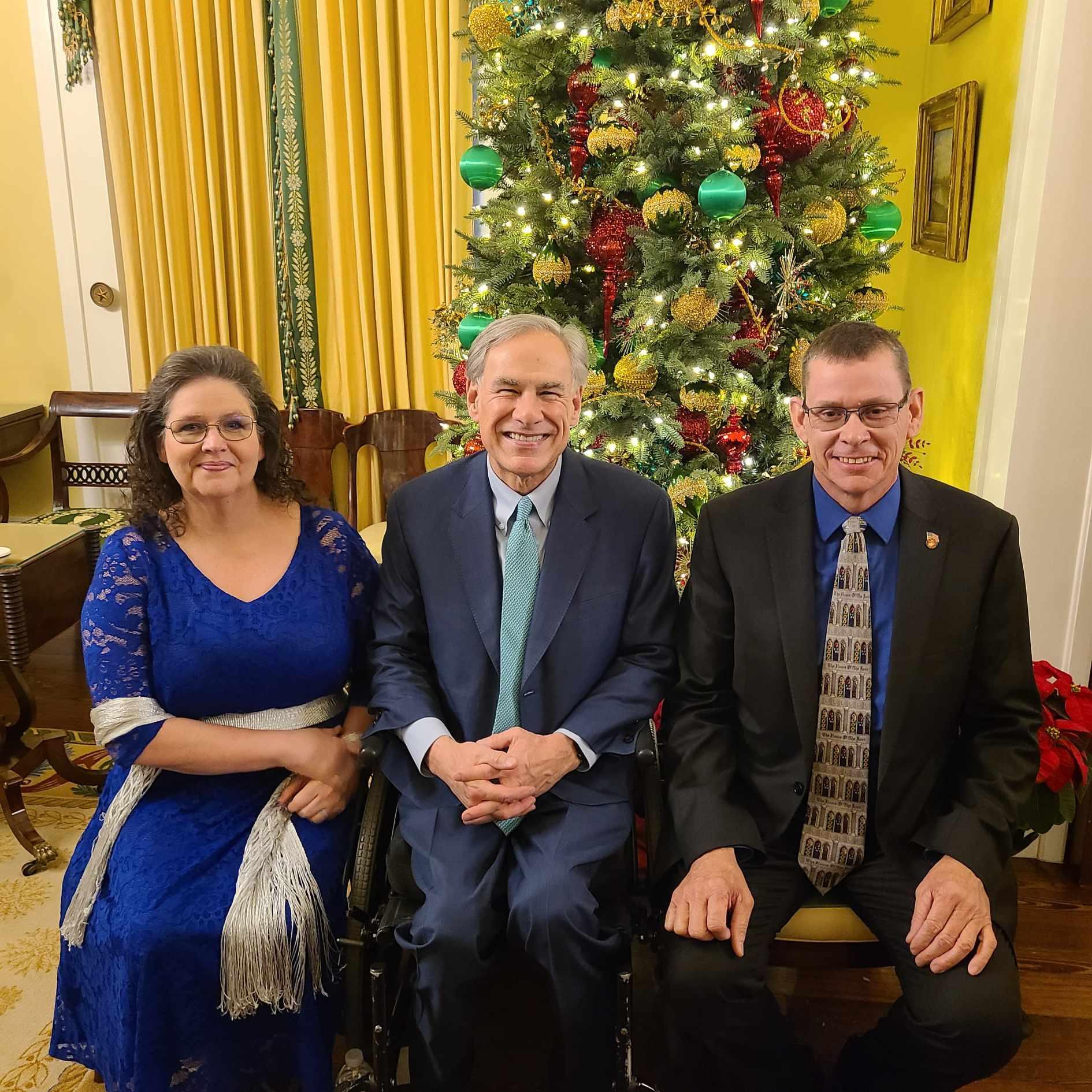 Governor Abbott's Christmas Dinner at the Texas Governor's Mansion in Austin, Tx