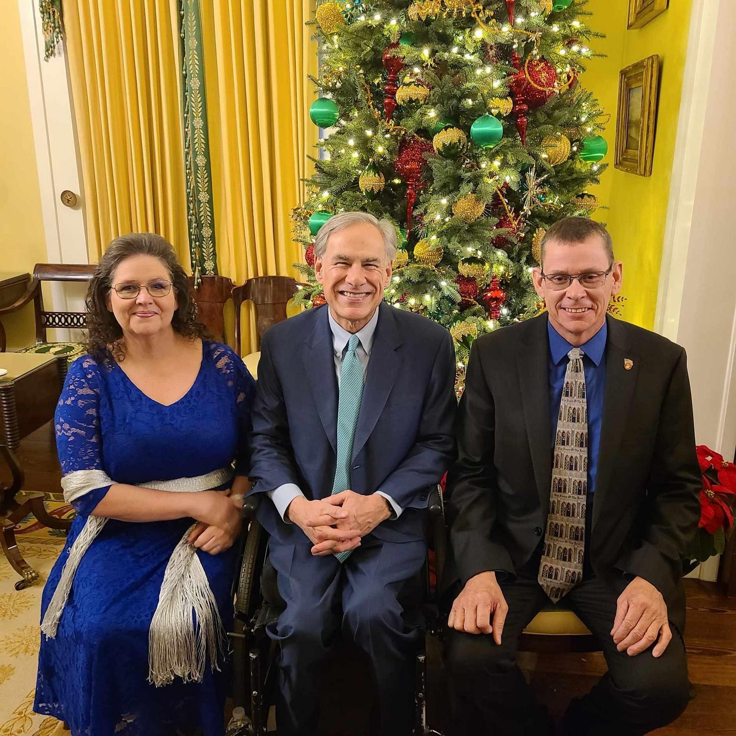 Governor Abbott's Christmas Dinner at the Texas Governor's Mansion in Austin, Tx