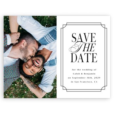 White Wedding Digital Save the Date - Cato Photo