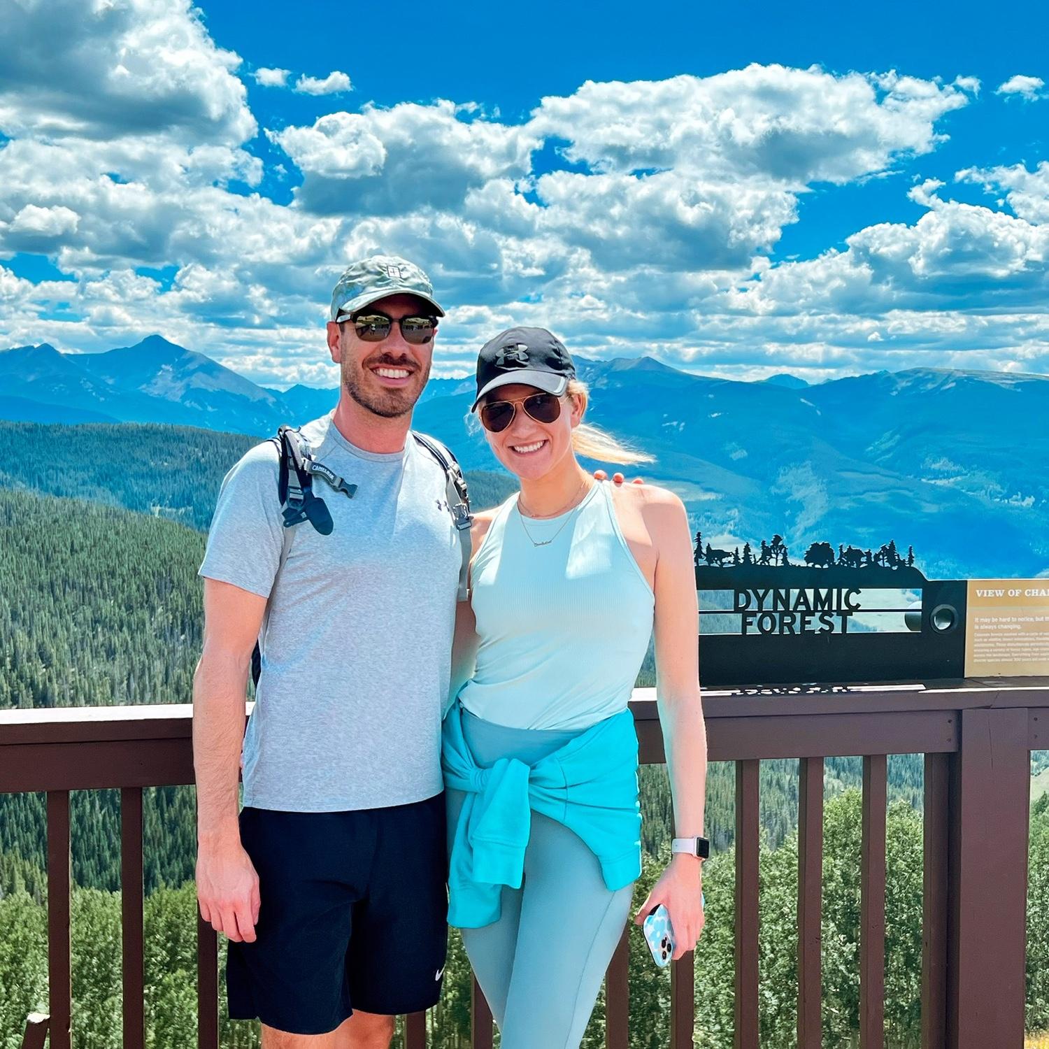 Ellie's first trip to Vail! In the same spot where they ended up taking their engagement photos three years later!