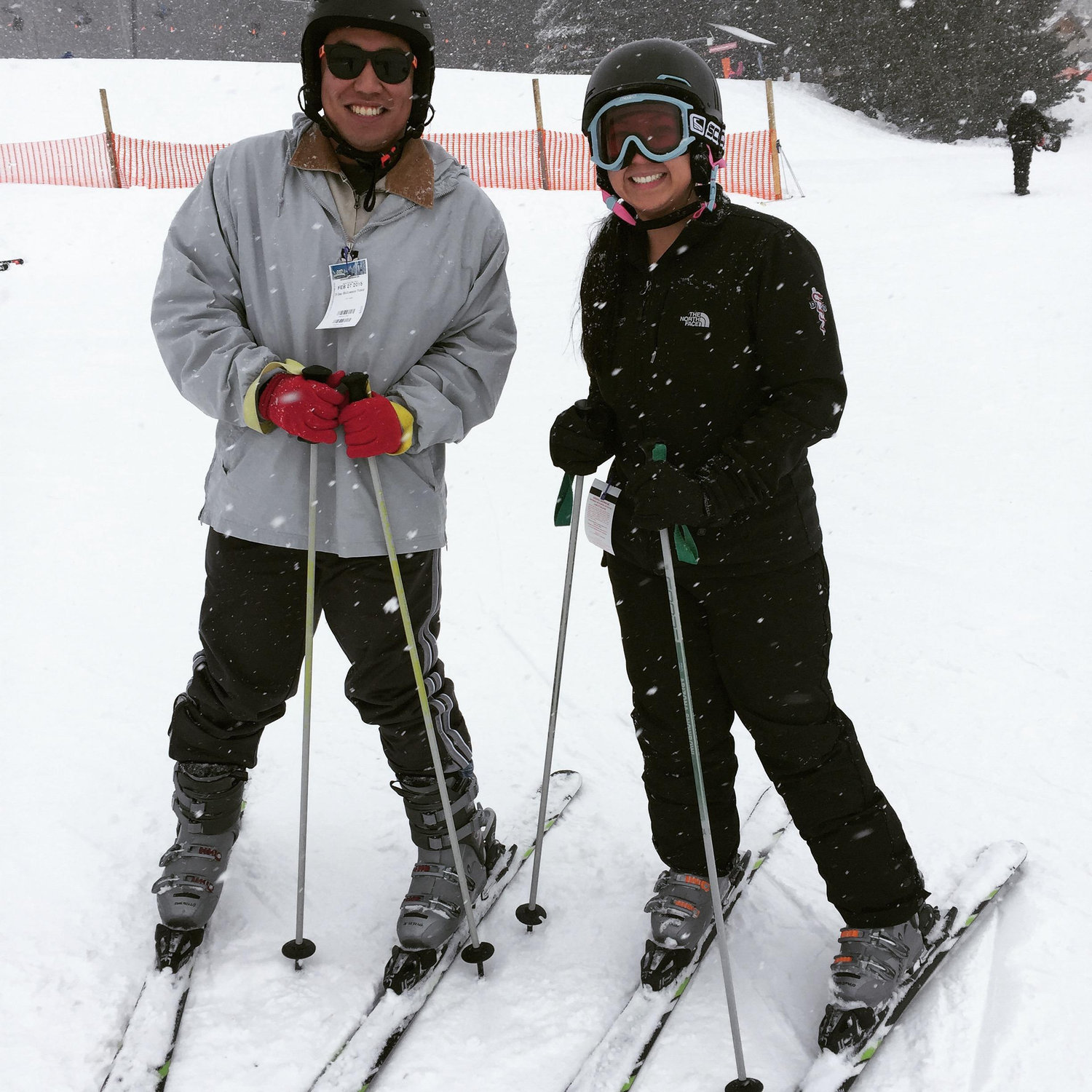 Justin is afraid of skiing, but tried it once for Cherylene