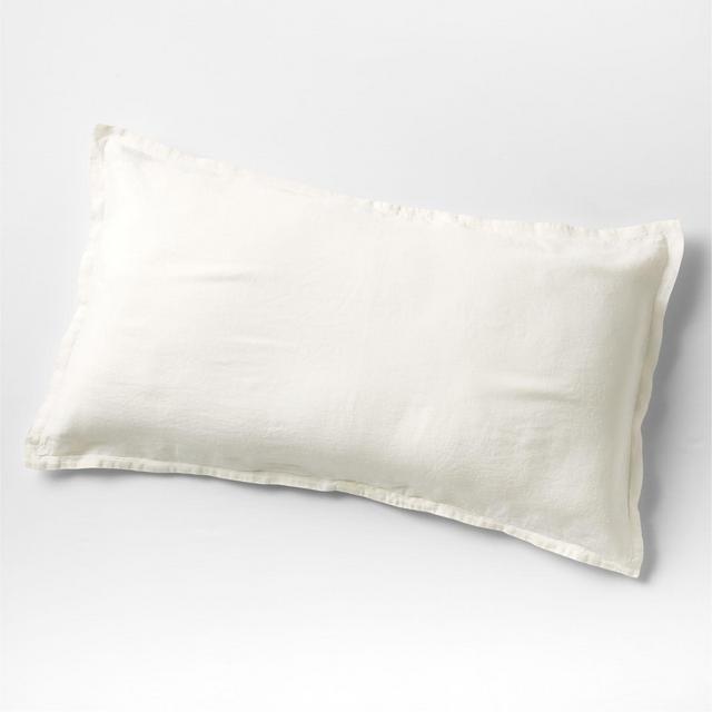 European Flax ®-Certified Linen Warm Crisp White King Pillow Sham