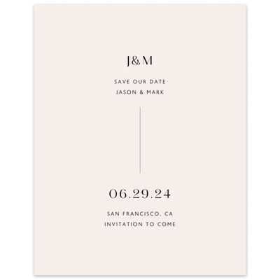 Linen, Beige Wedding Digital Save the Date - Corinth Portrait