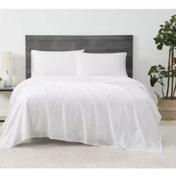 White Classic Percale 4-Piece Core Sheet Set