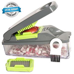 Mueller Austria SYNCHKG100176 Pro Strongest NO More TEARS 30% Heavier Duty Multi Vegetable-Fruit-Cheese-Onion Chopper-Dicer-Kitchen Cutter, Gray