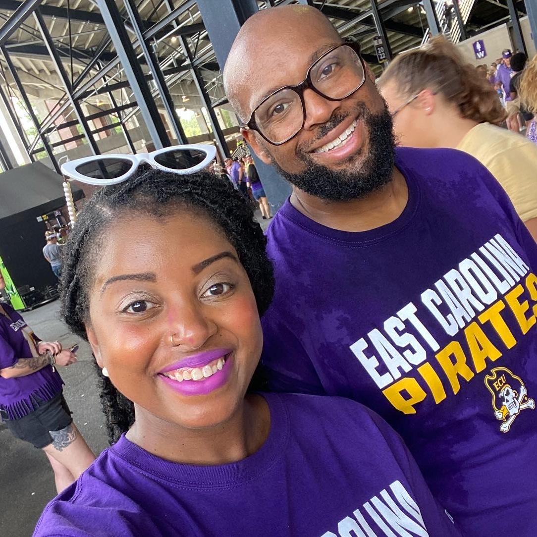 Jon’s first ECU Pirates football game. Arggh!