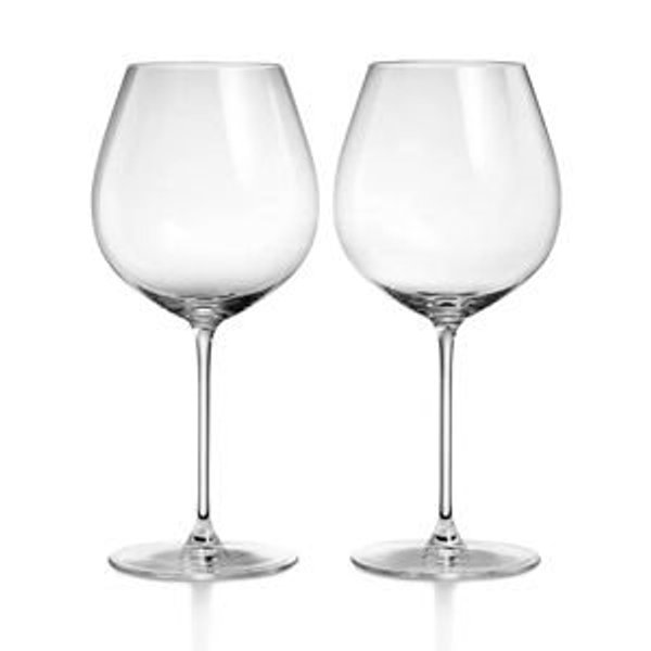 Pinot Noir Glasses in Crystal Glass, Set of Two