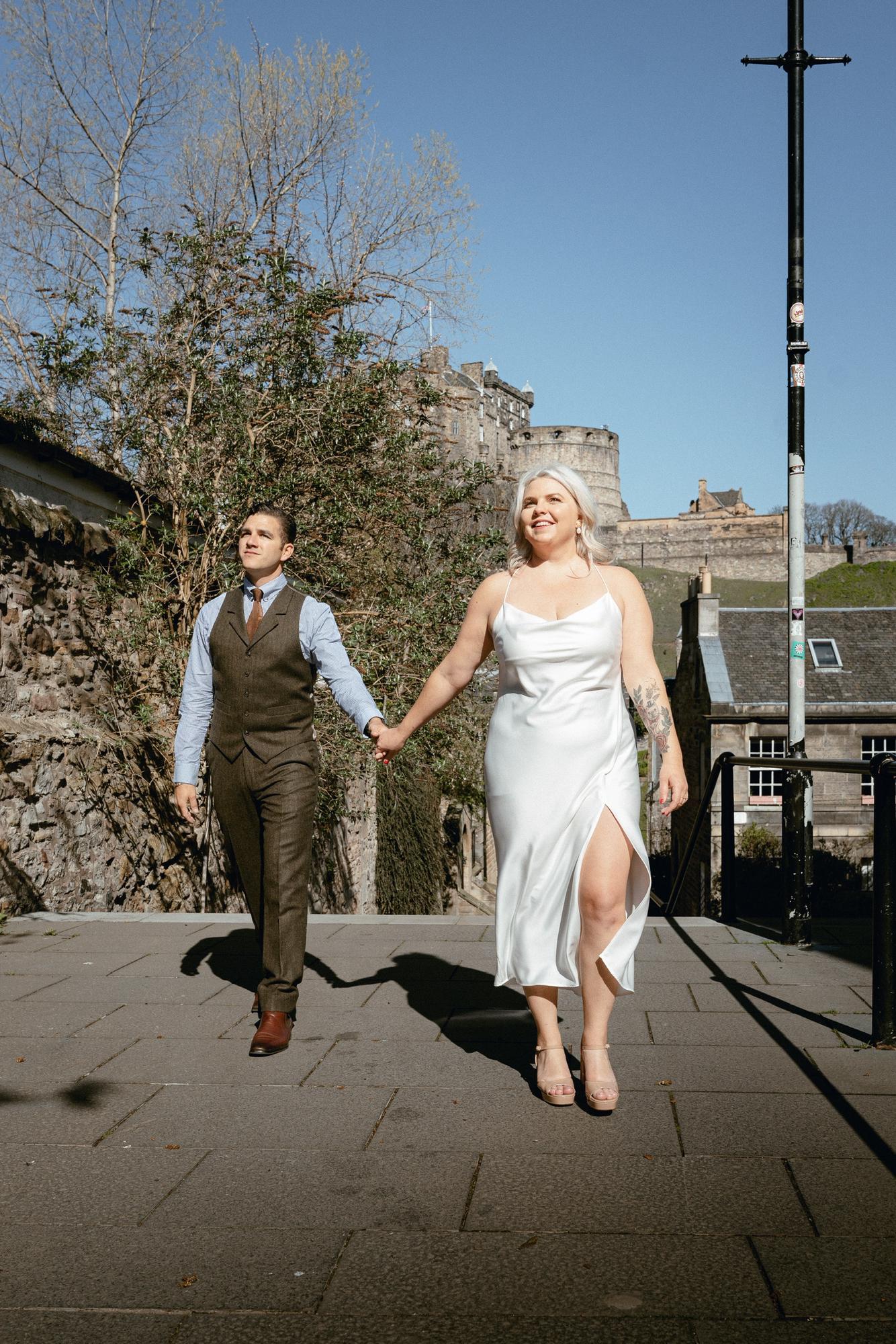 Edinburgh Castle in the background