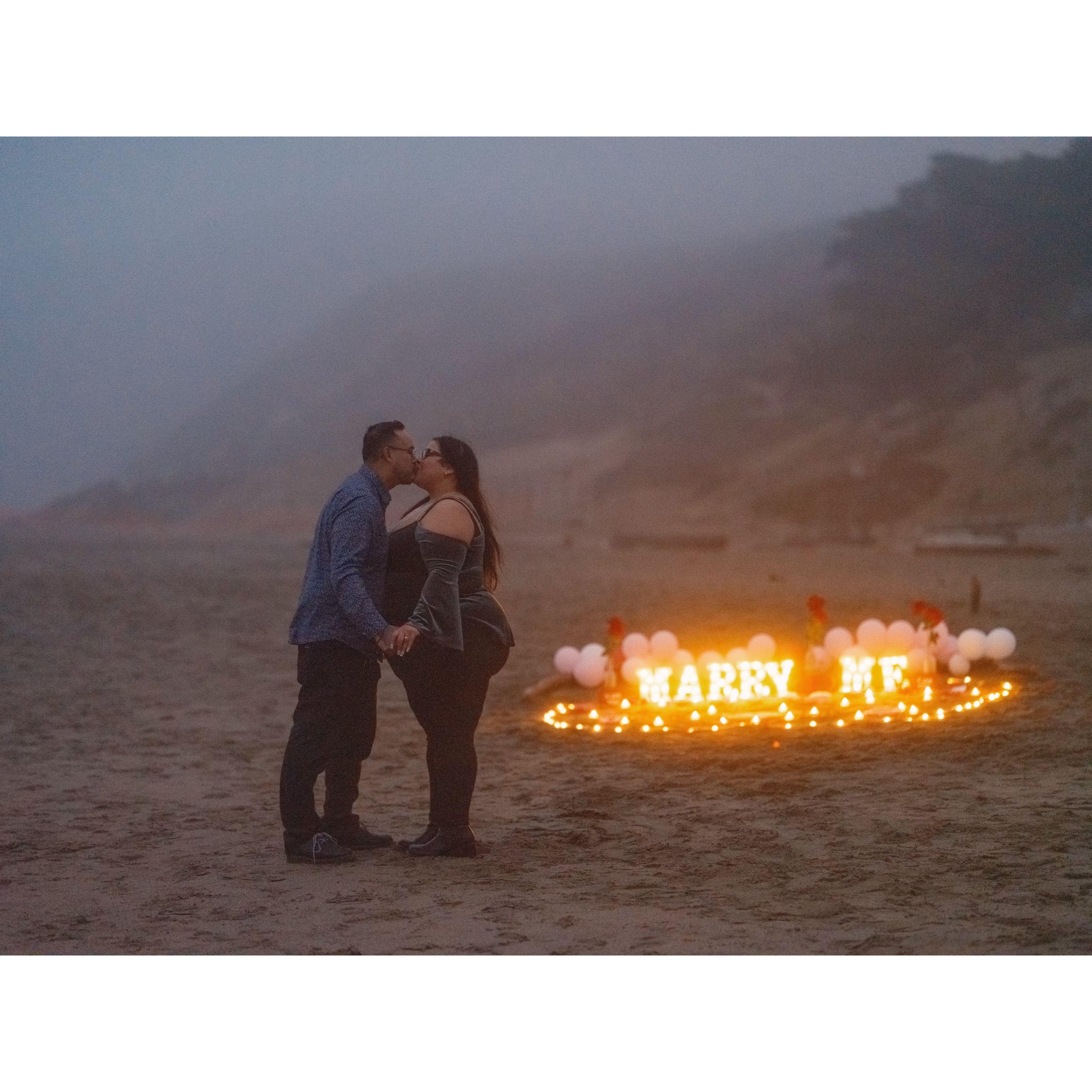 The day Bradley asked Alicia to marry him. October 15, 2023
