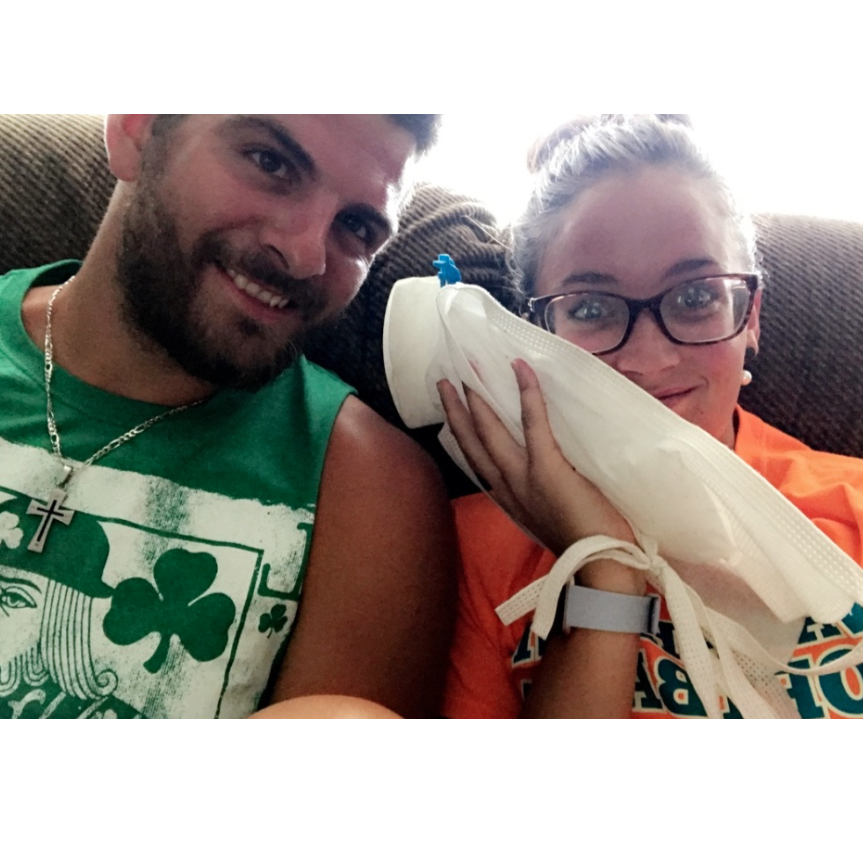 I luckily got my wisdom teeth taken our during year 1, and Jacob so graciously came over to hang out with my swollen face.