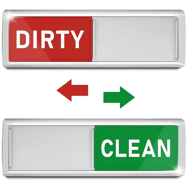Dirty Clean Dishwasher Magnet,Dishwasher Magnet Clean Dirty Sign Magnet for Dishwasher Dish Bin That Says Clean or Dirty Dish Washer Refrigerator for Kitchen Organization and Storage Necessities
