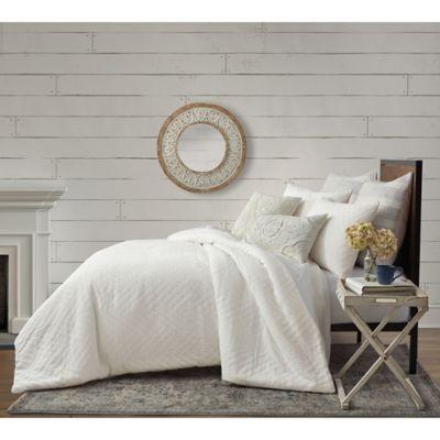 Bee & Willow™ Home Matelassé Geometric King Comforter Set in Coconut Milk
