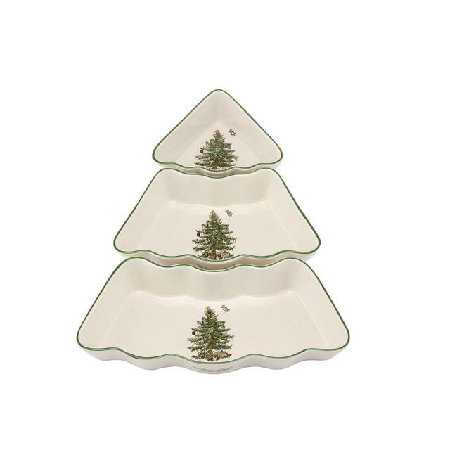 Spode Christmas Tree 3 Piece Dip Bowl Set