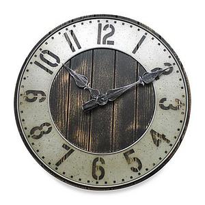 Rustic Punched Metal Wall Clock
