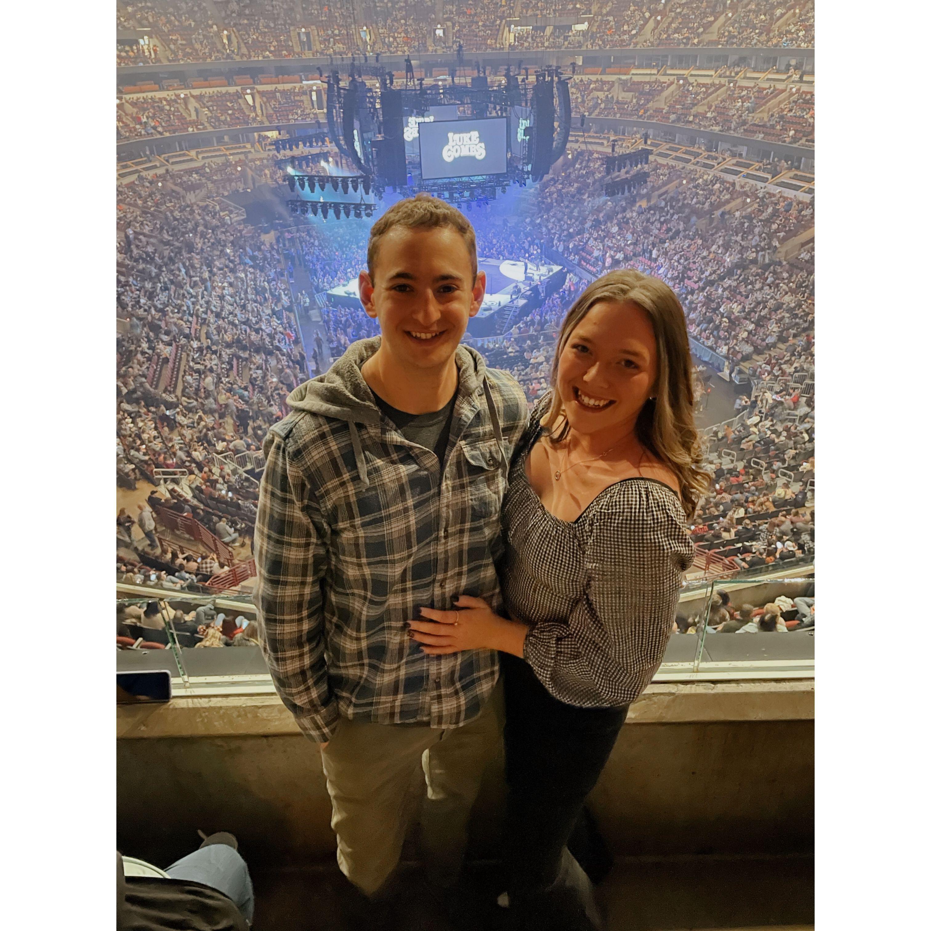 The best birthday gift EVER! Aaron bought tickets to Luke Combs!