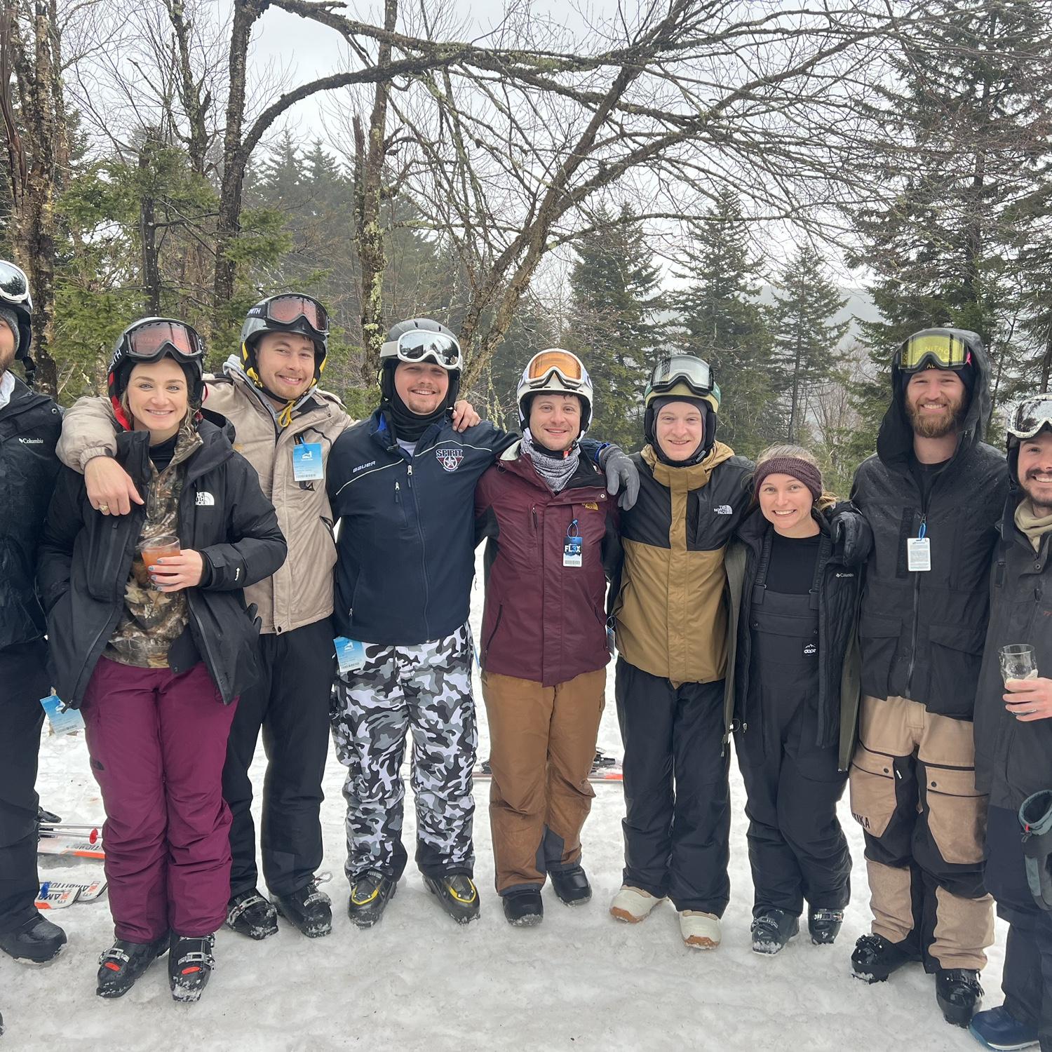 Skiing with the crew 🎿