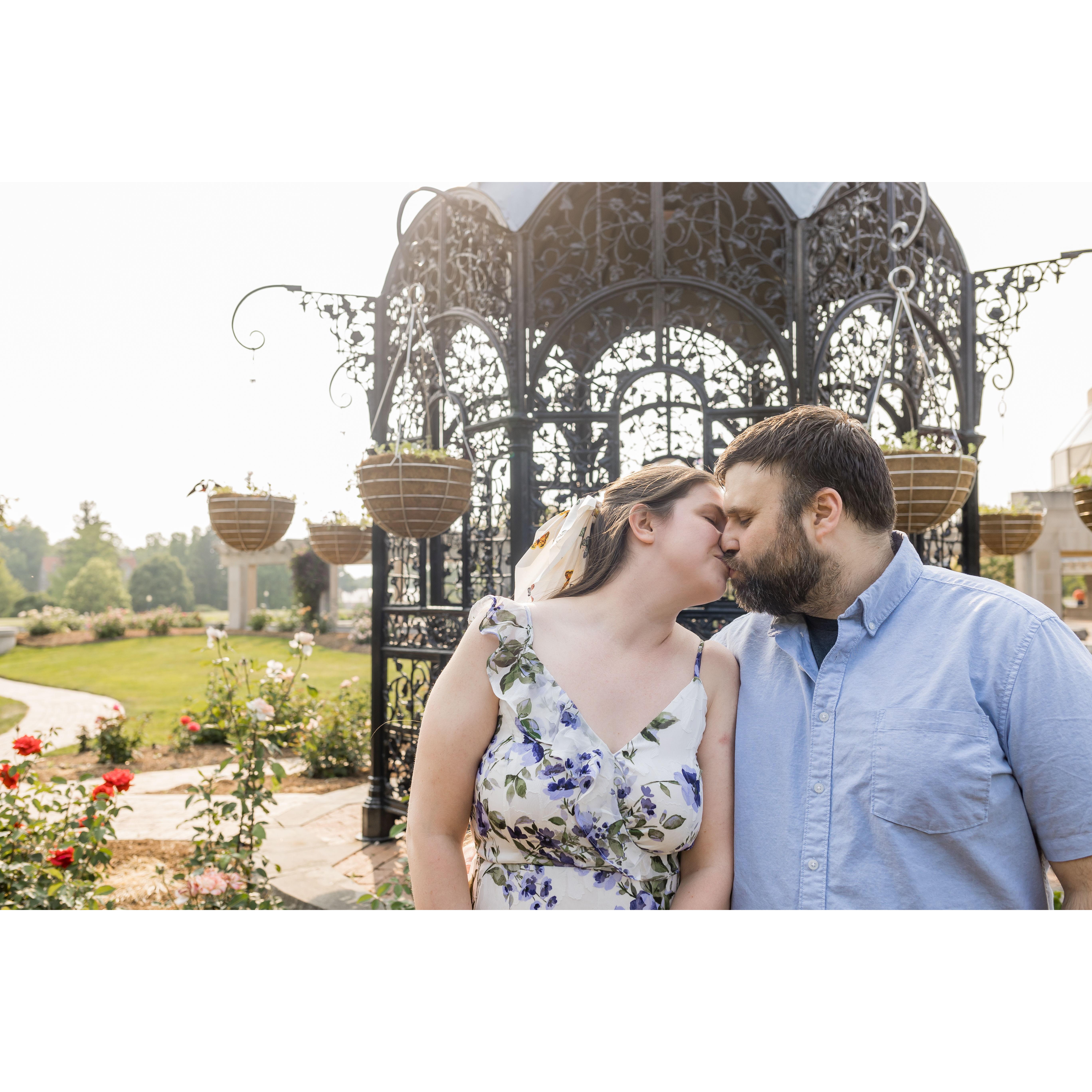 We did an Engagement photo shoot through Minnetrista's paths and gardens in June of 2023.