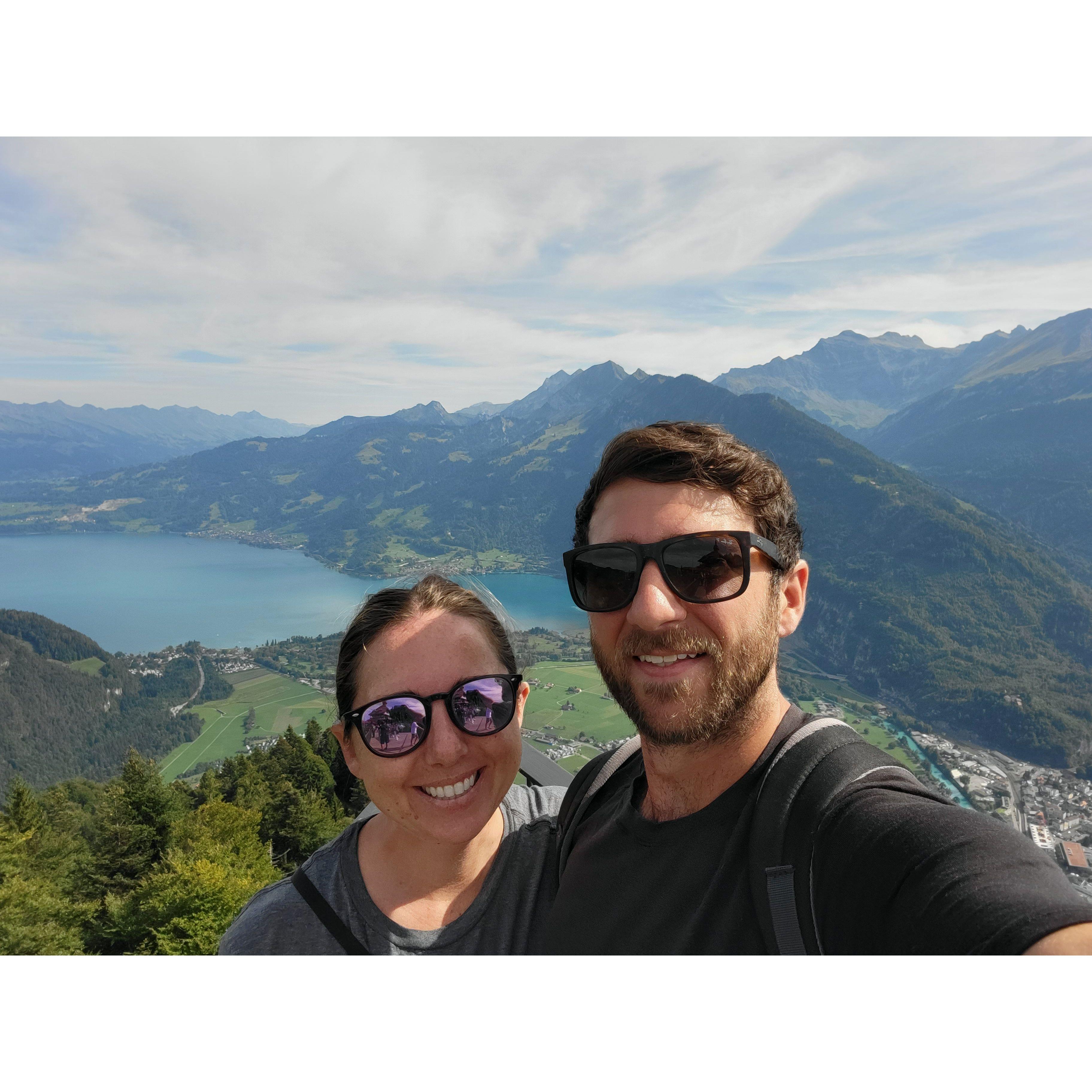 Admiring the views atop Harder Kulm in Interlaken, Switzerland in 2022