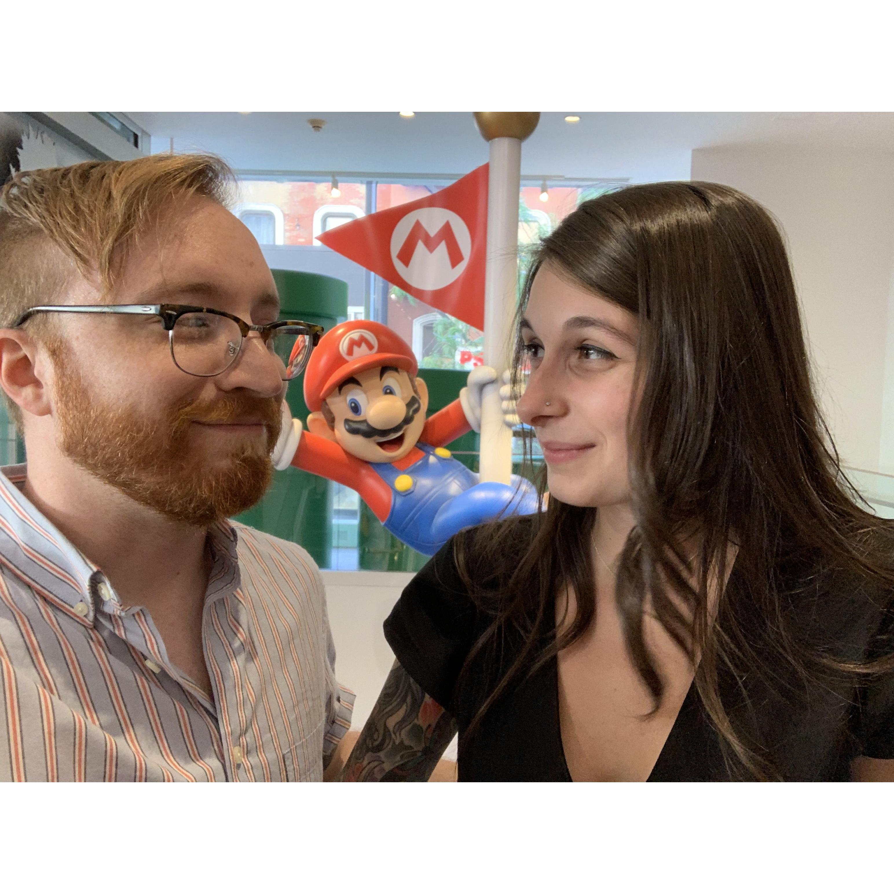 We knew it was fate when we decided our second date just had to be at the Nintendo store in NYC