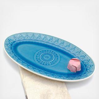Fez Crackle Glaze Oval Platter