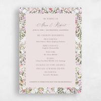 Pink Wedding Program - Garden Gate