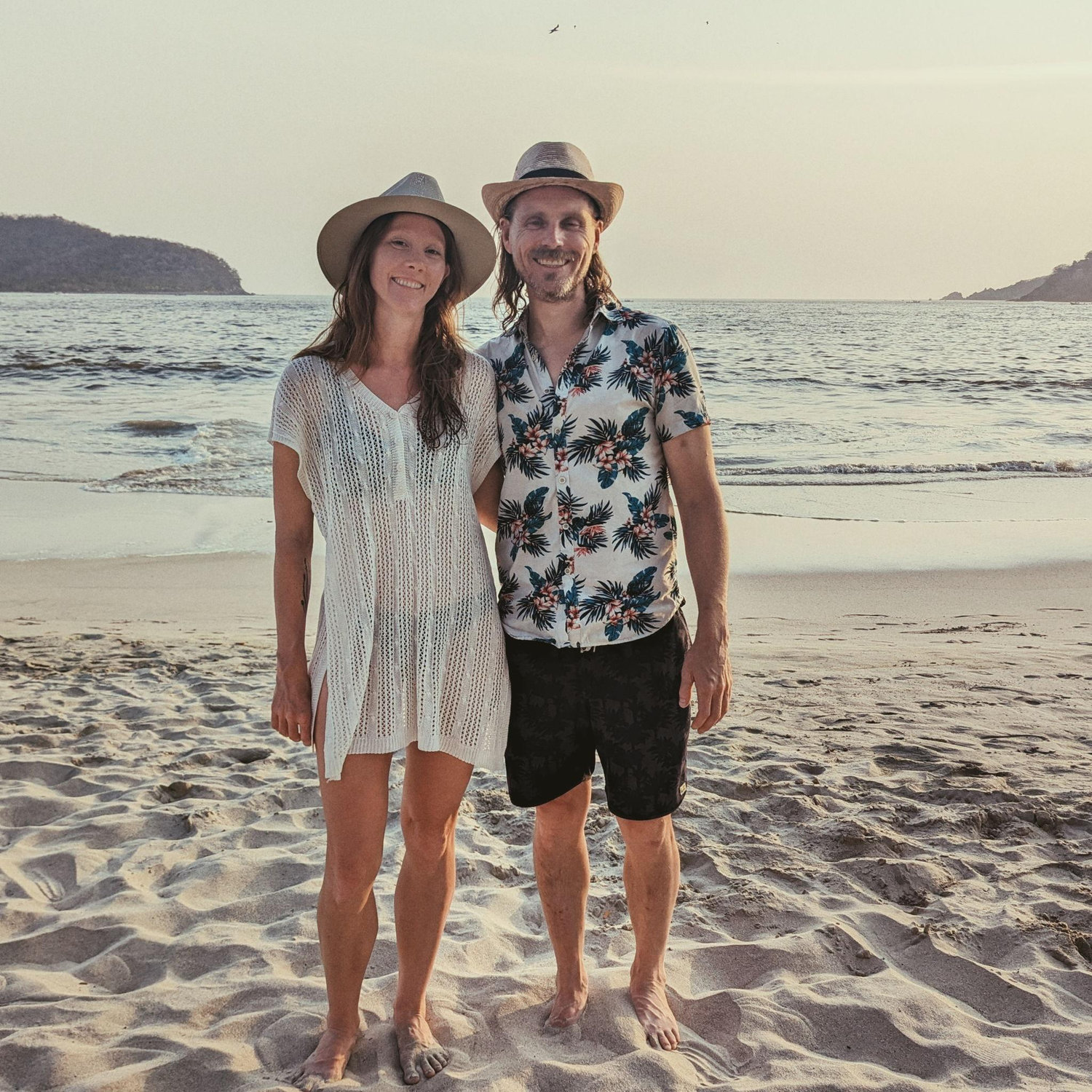 On a beach in Mexico.