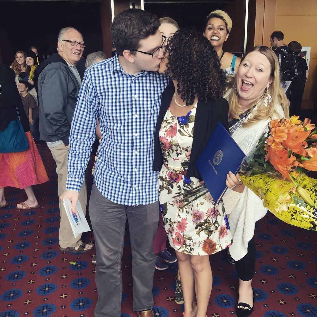 When Tori graduated from Marylhurst University in 2016.