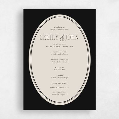 Black Wedding Program - Anara