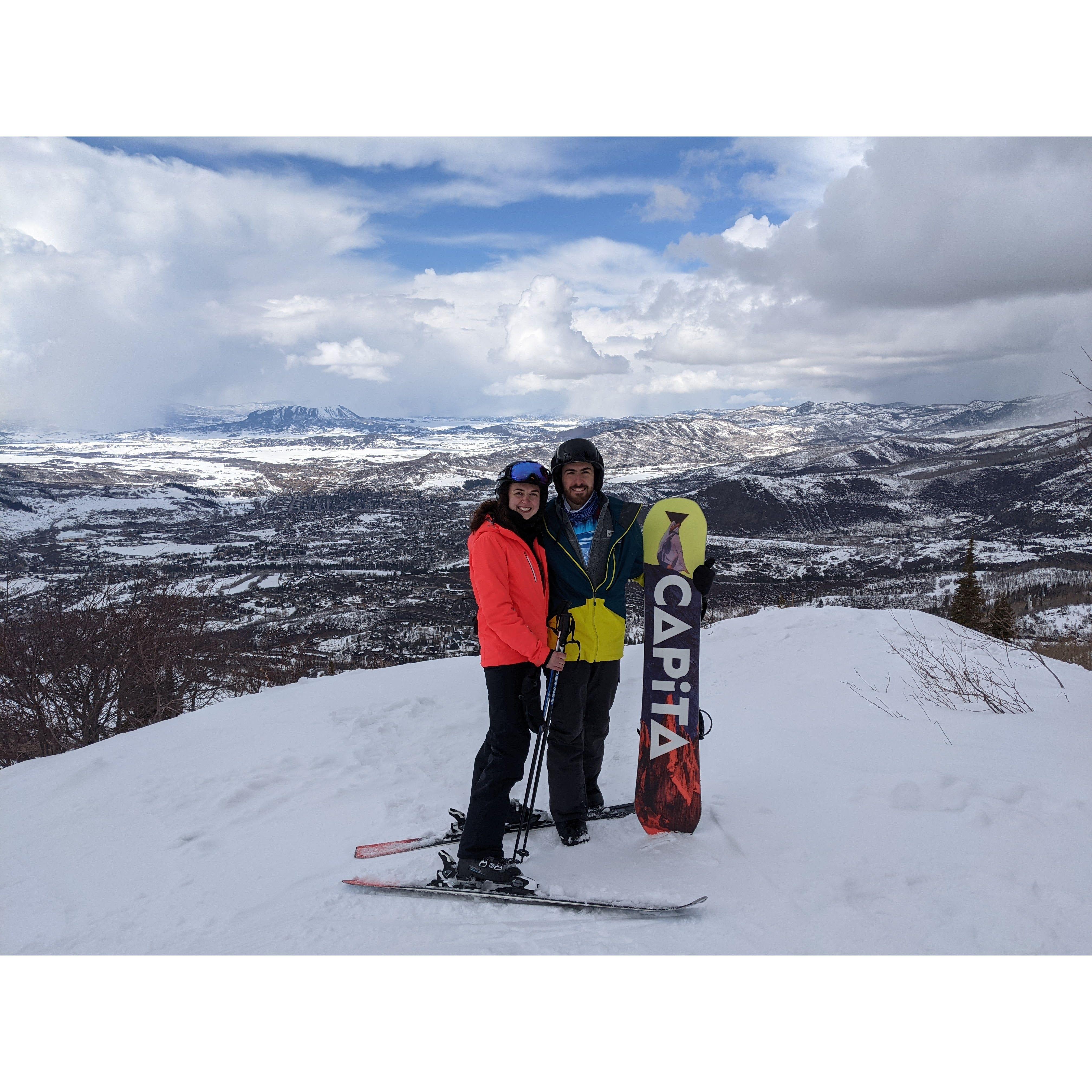 We love hitting the slopes together