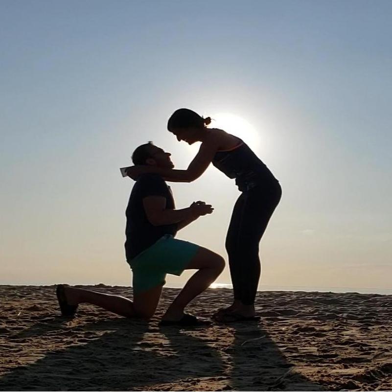 Jay proposing on 8/19/19 in at Oak Harbor Beach, Michigan <3