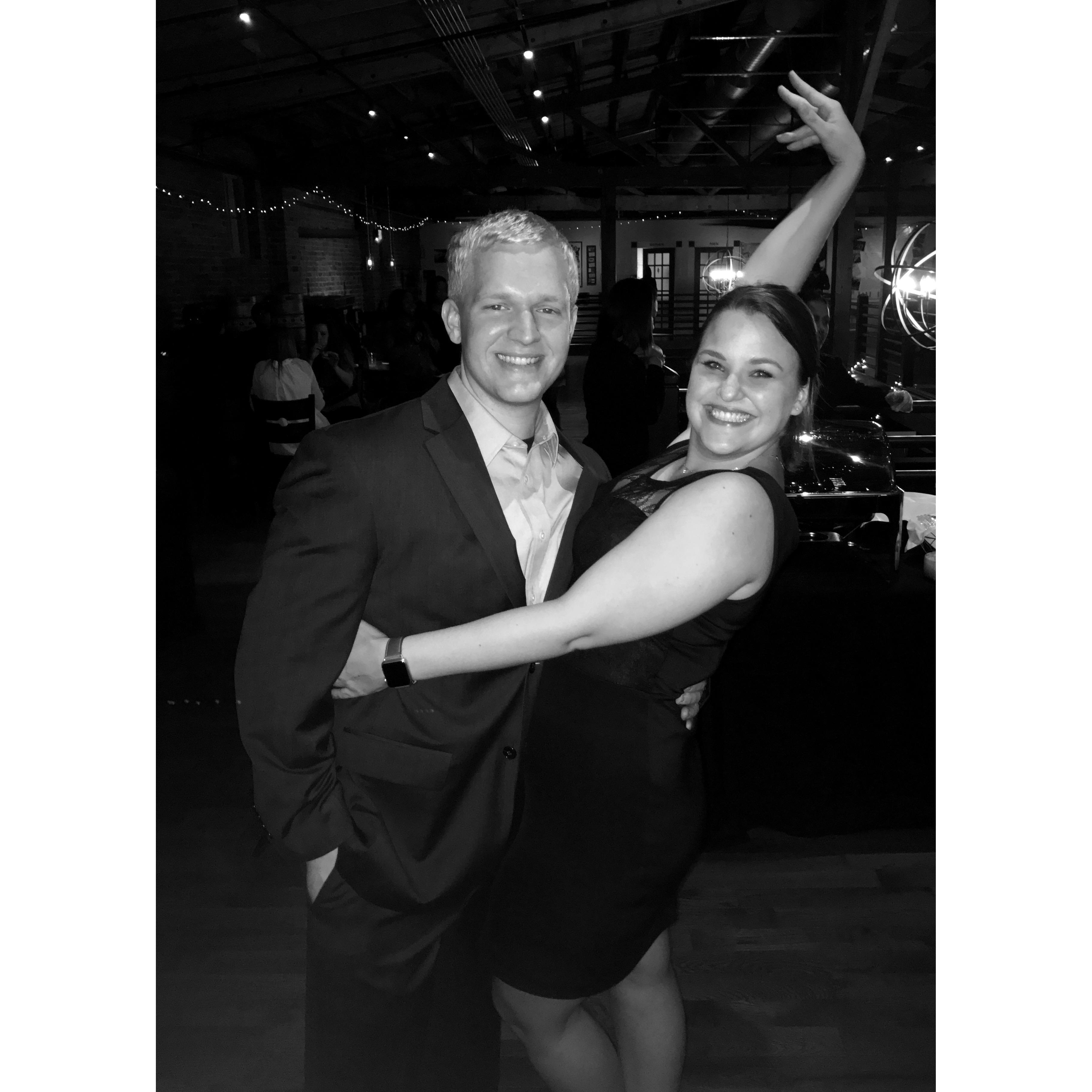 At my company holiday party January 2017