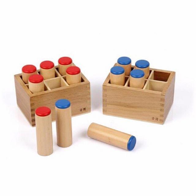 New Montessori Sensorial Auditory Material - Sound Cylinders Sound Boxes Kids Educational Toys for Todder