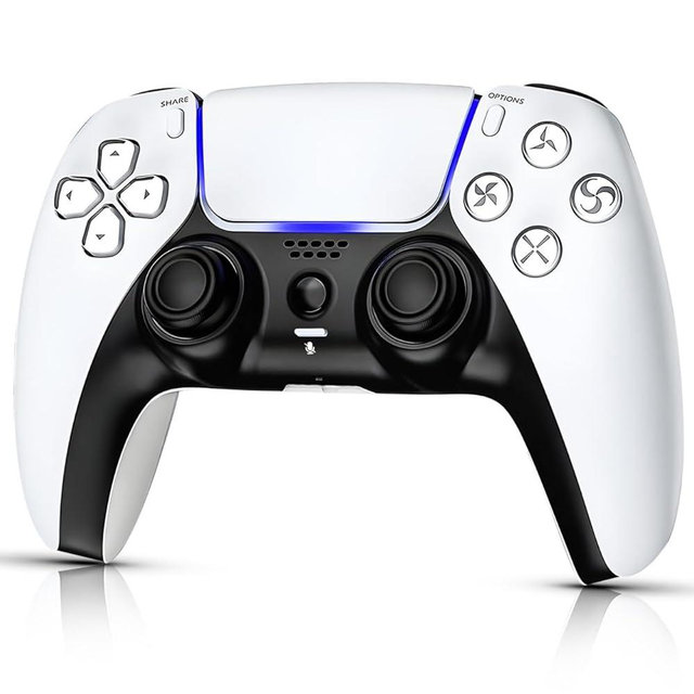 CHASDI Wireless Controller Compatible For PS5, Bluetooth 5.0 with 1000mAh Battery, Dual Vibration, 6-Axis Motion Control, USB-C Charging, Gamepad Compatible with PS5/Windows PC