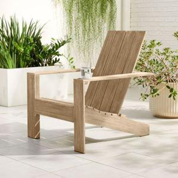 Portside Outdoor Adirondack Chair, Driftwood