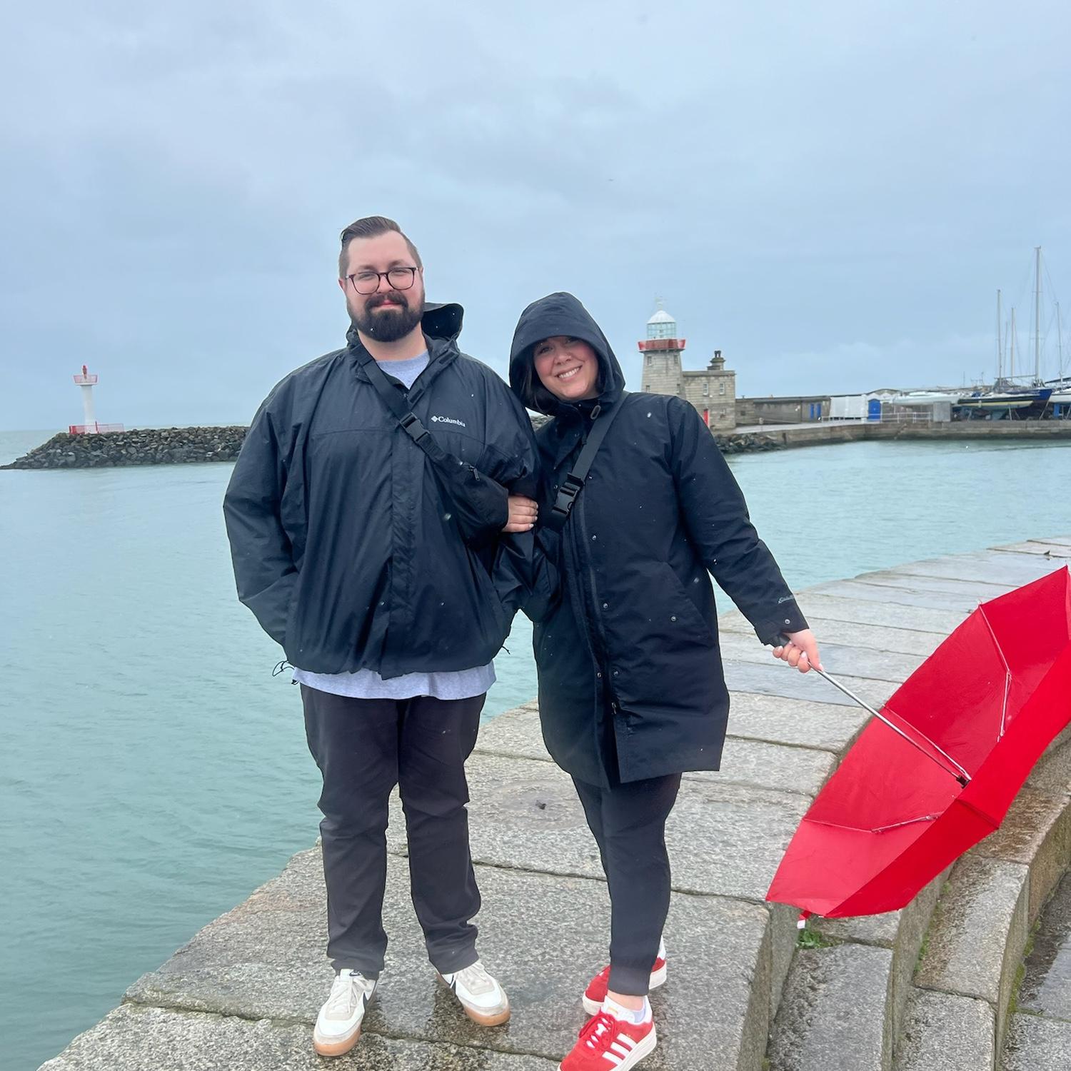 Caught in the rain in Howth, Ireland