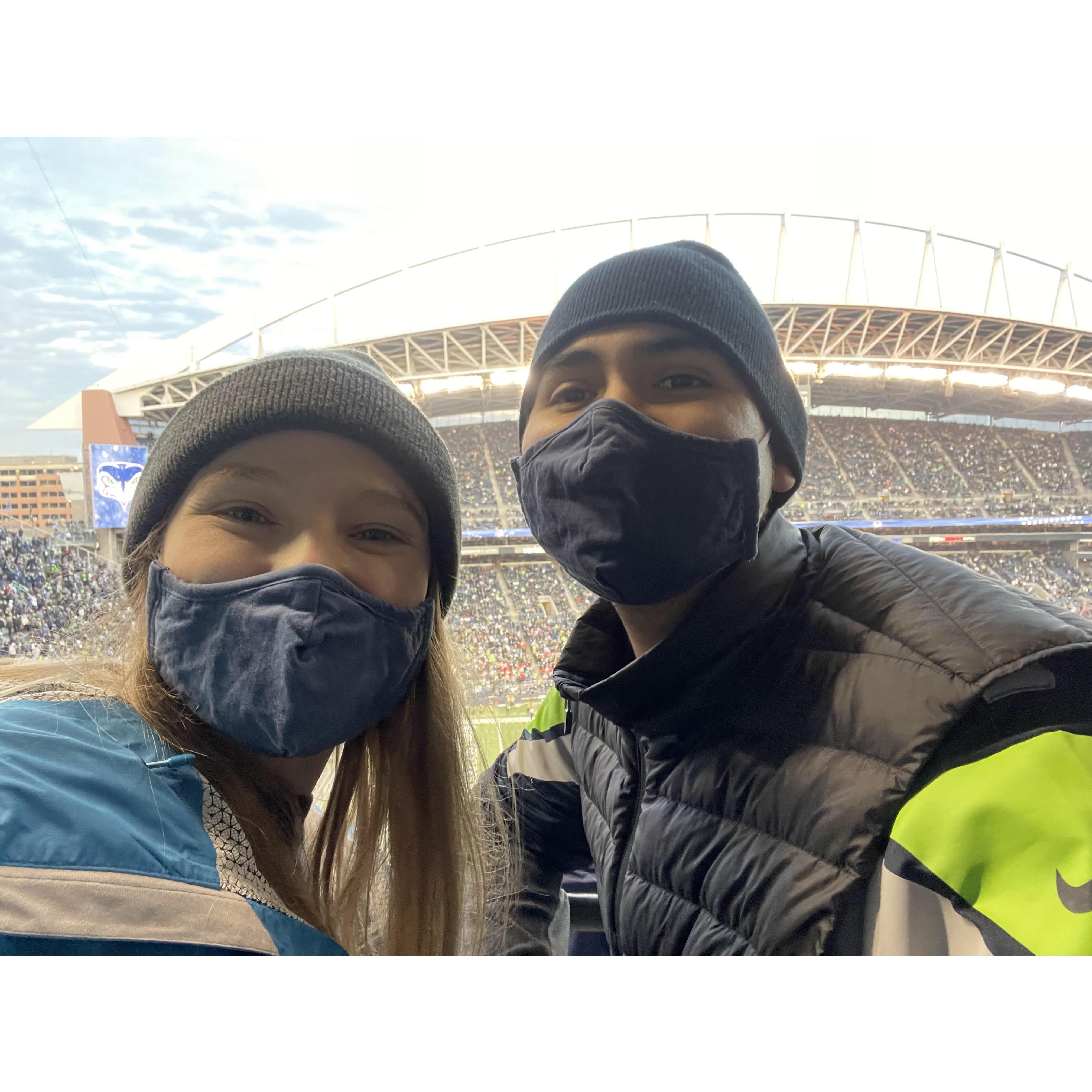 Seahawks! First NFL game.